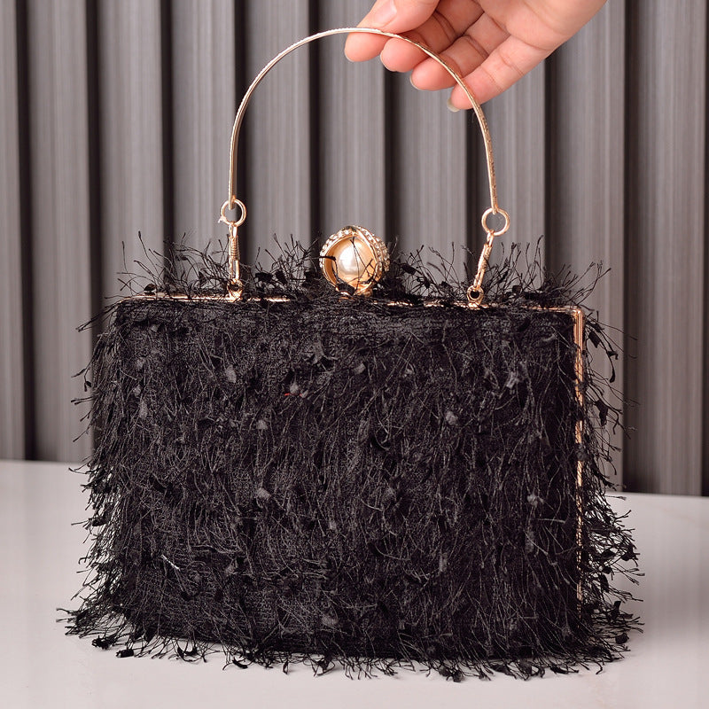 Monveluxe Tassel Evening Crossbody Bag