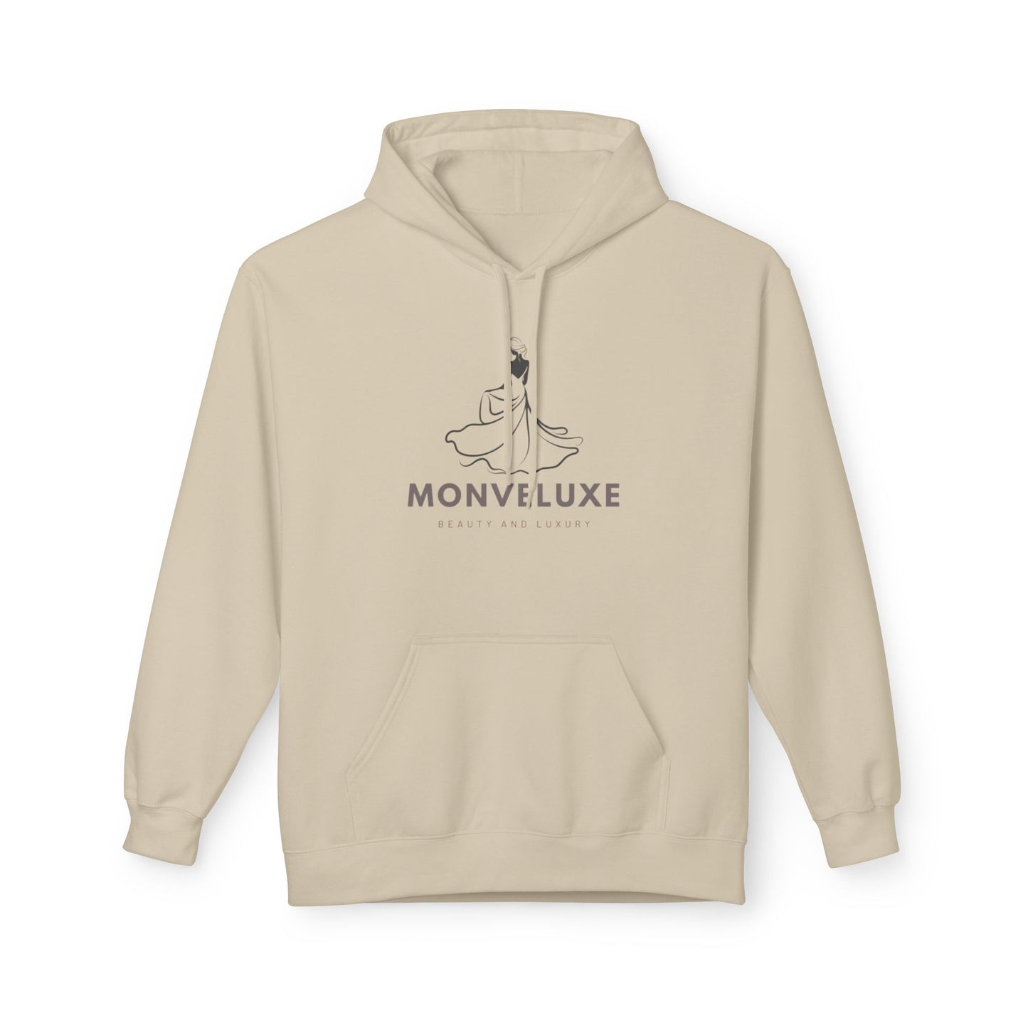 Monveluxe Unisex Softstyle Fleece Hoodie - Luxury Beauty Design - monveluxe