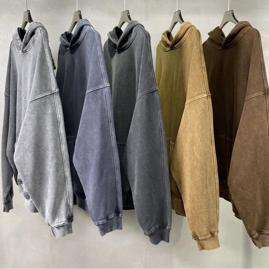 ZODF HY0696 Vintage Batik Washed Hoodie: - monveluxe