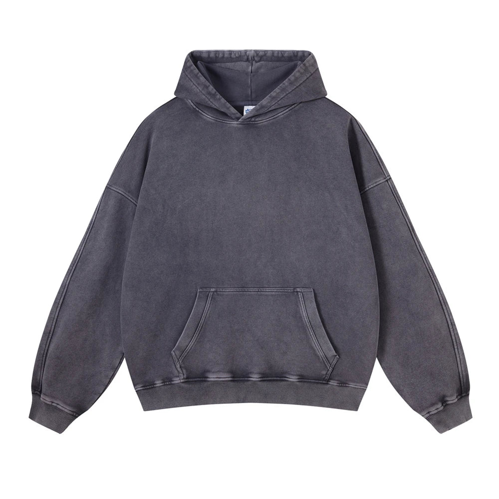 ZODF HY0696 Vintage Batik Washed Hoodie: - monveluxe