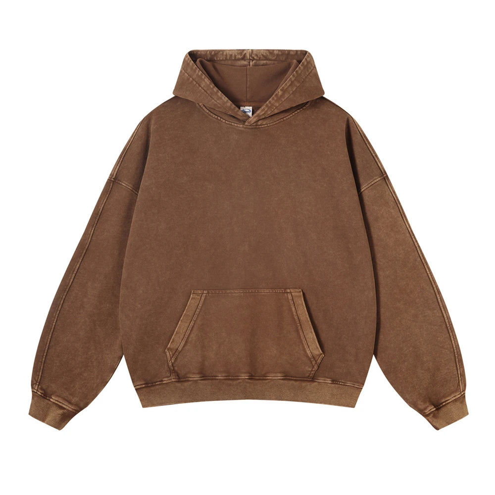 ZODF HY0696 Vintage Batik Washed Hoodie: - monveluxe