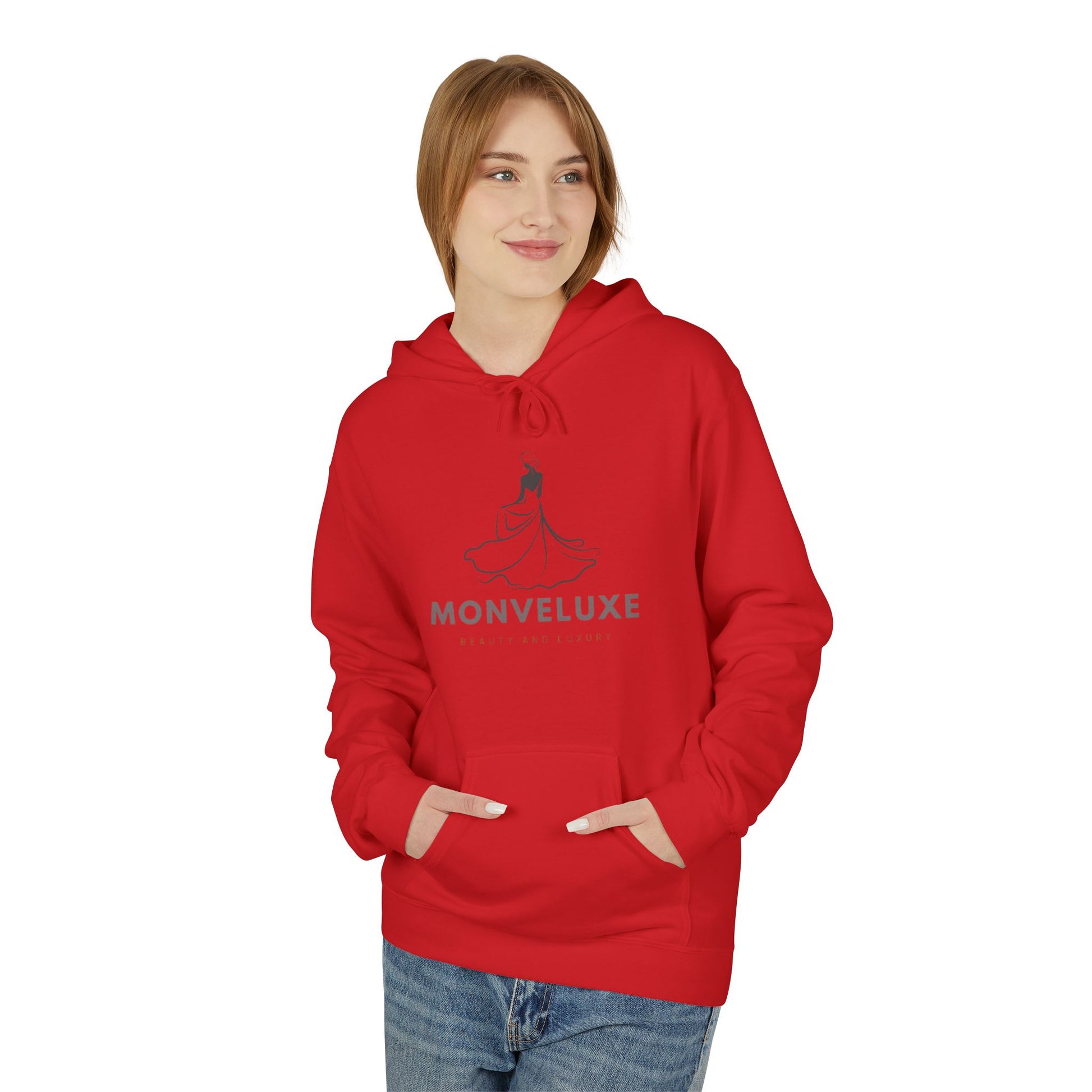 Monveluxe Unisex Softstyle Fleece Hoodie - Luxury Beauty Design