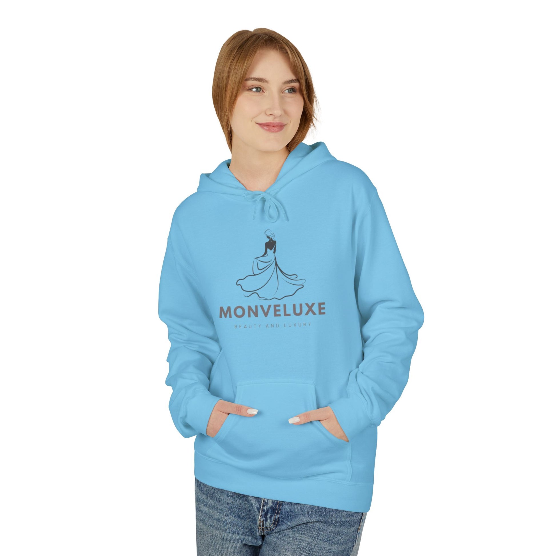 Monveluxe Unisex Softstyle Fleece Hoodie - Luxury Beauty Design