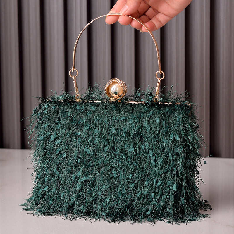 Monveluxe Tassel Evening Crossbody Bag