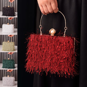 Monveluxe Tassel Evening Crossbody Bag