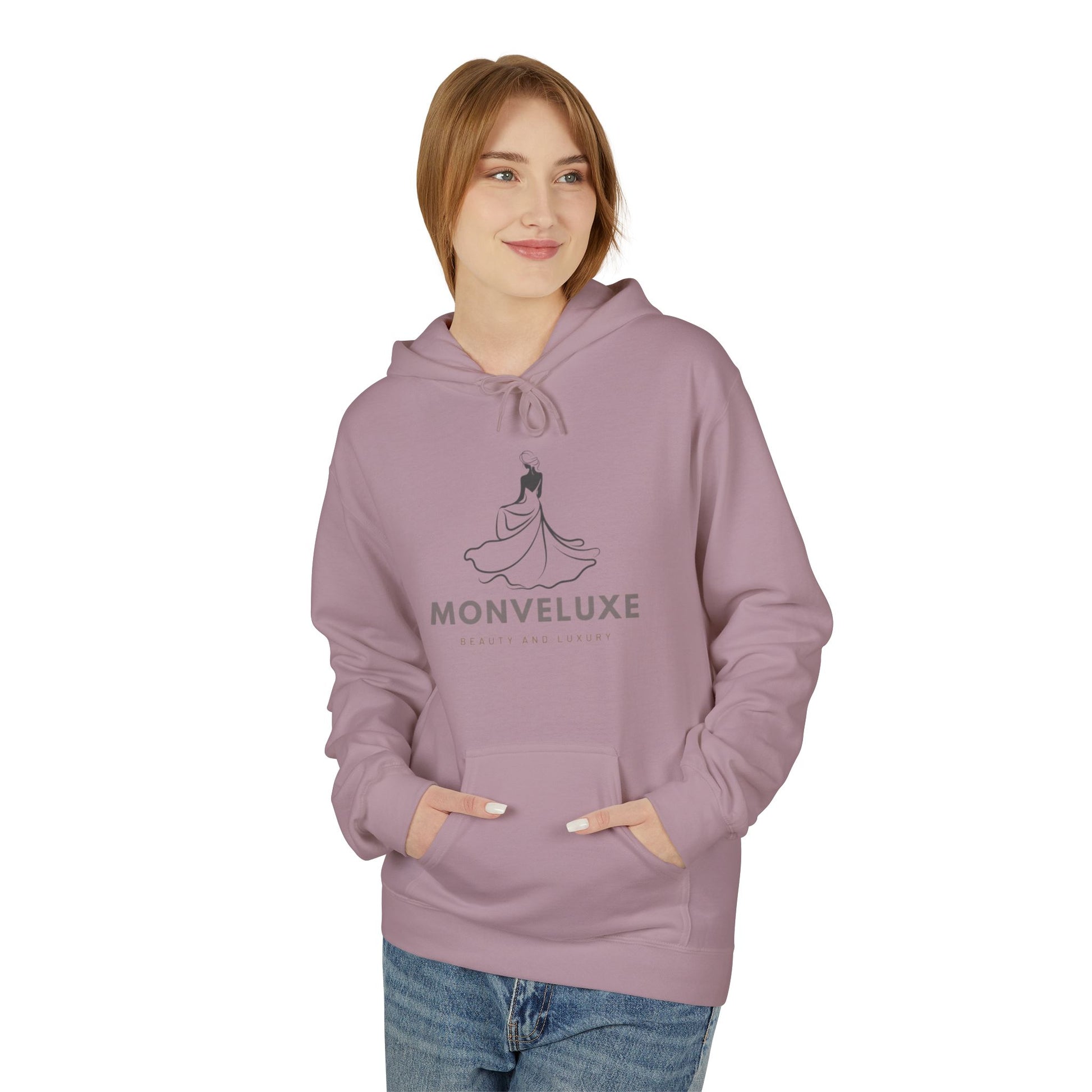 Monveluxe Unisex Softstyle Fleece Hoodie - Luxury Beauty Design