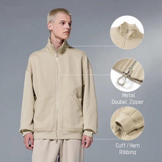 INFLATION Premium Stand Collar Fleece Jacket - monveluxe