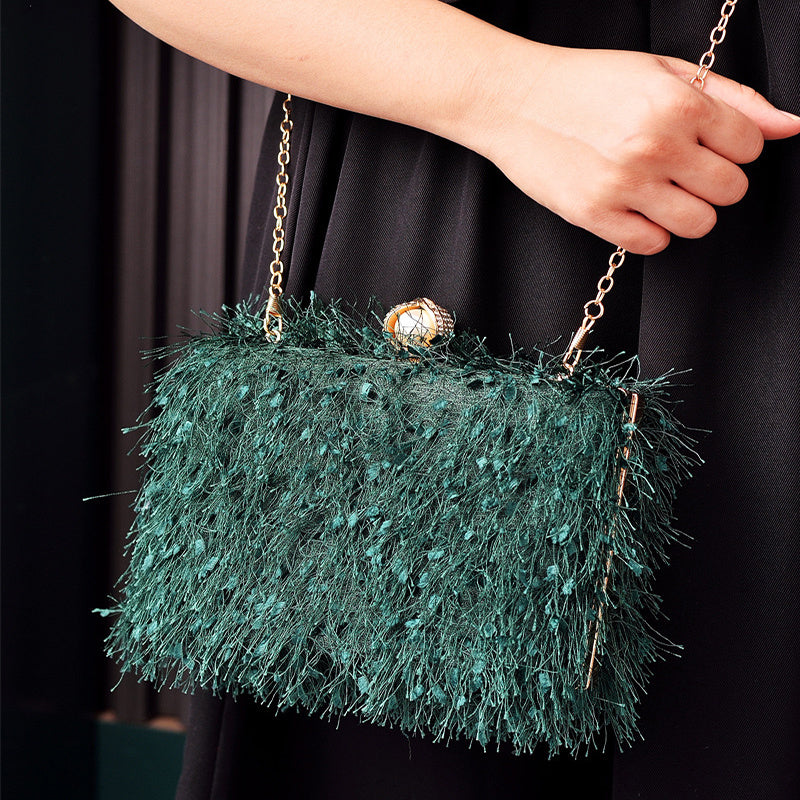 Monveluxe Tassel Evening Crossbody Bag